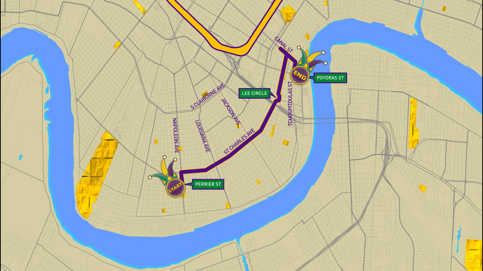 Krewe of Oshun parade route